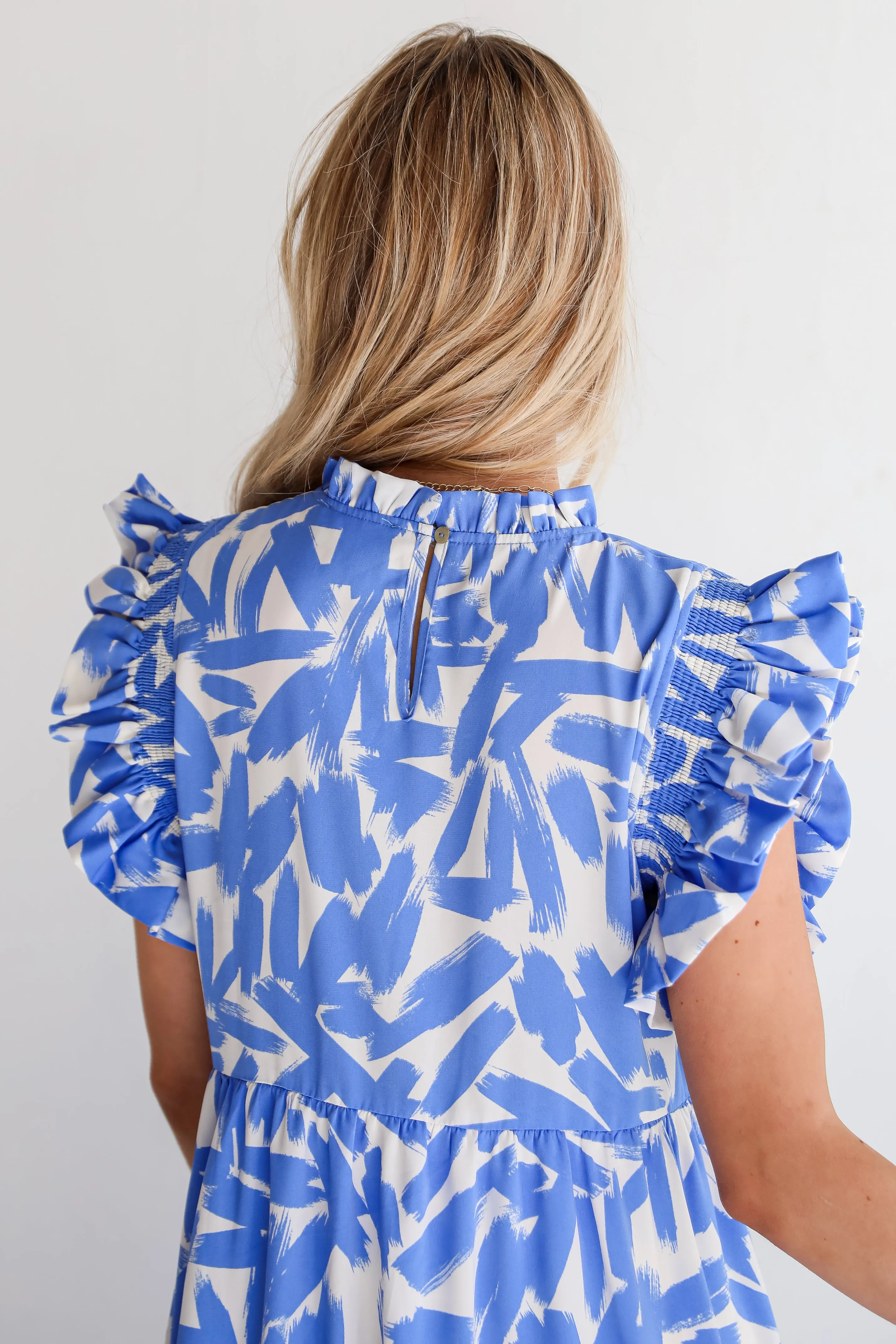 Sunny Attraction Blue Tiered Maxi Dress