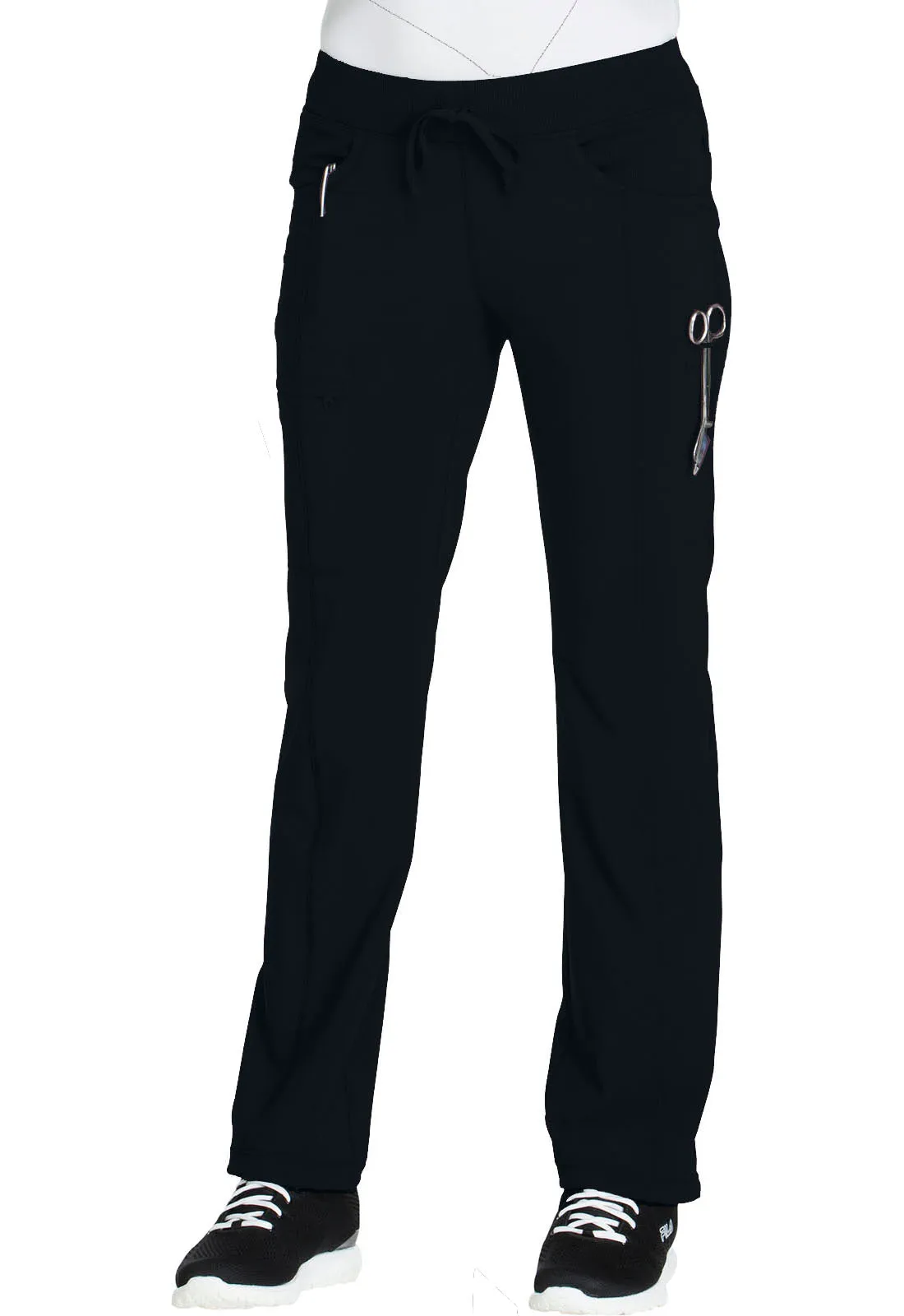 SVH - Radiology - 1123A Black Ladies Low Rise Straight Leg Drawstring Pant