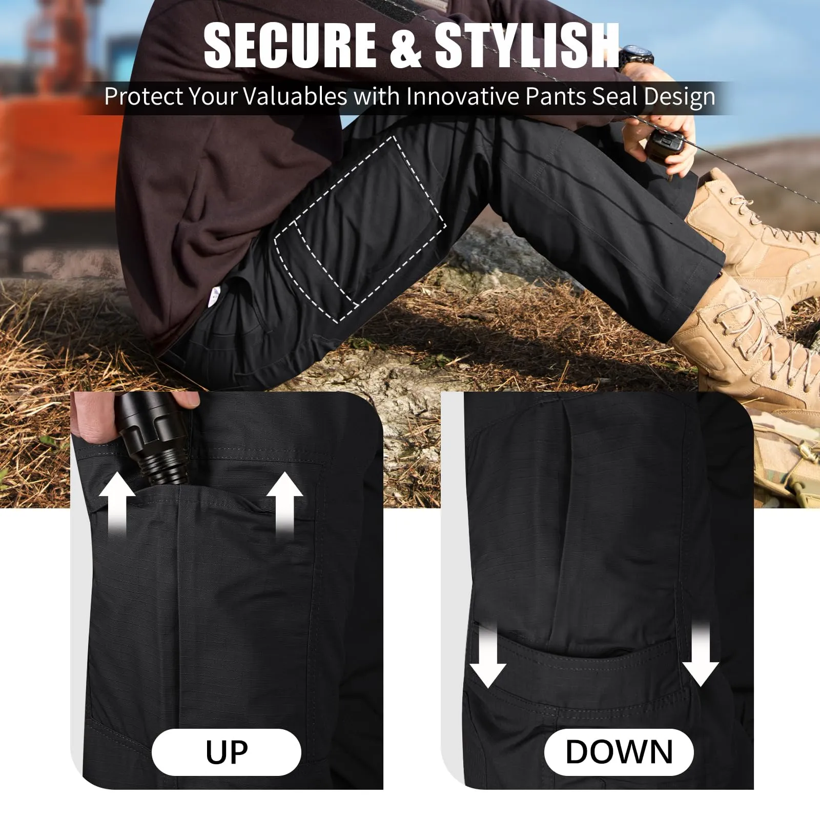 SWIFT Men's Lightweight Ripstop Tactical Pants