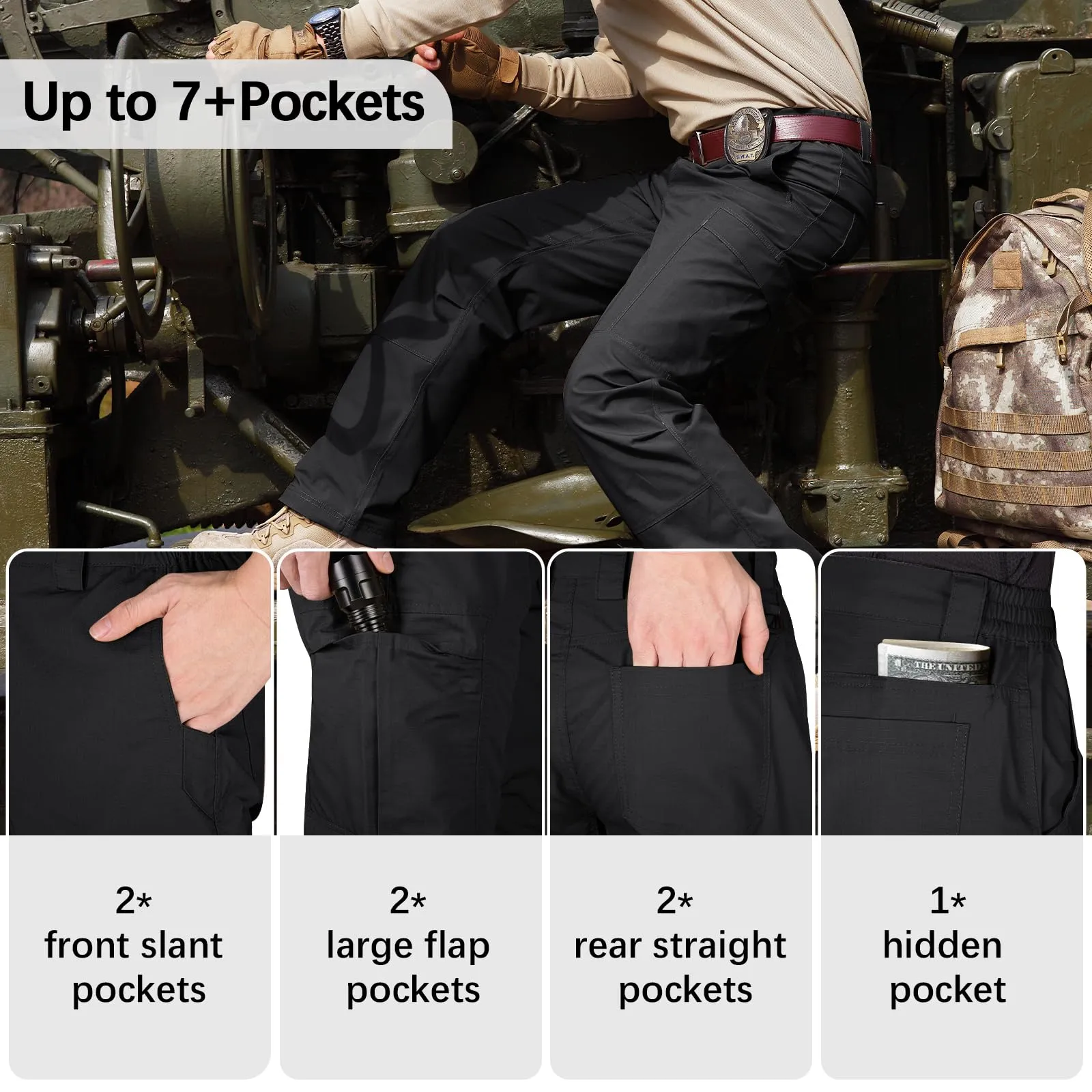 SWIFT Men's Lightweight Ripstop Tactical Pants