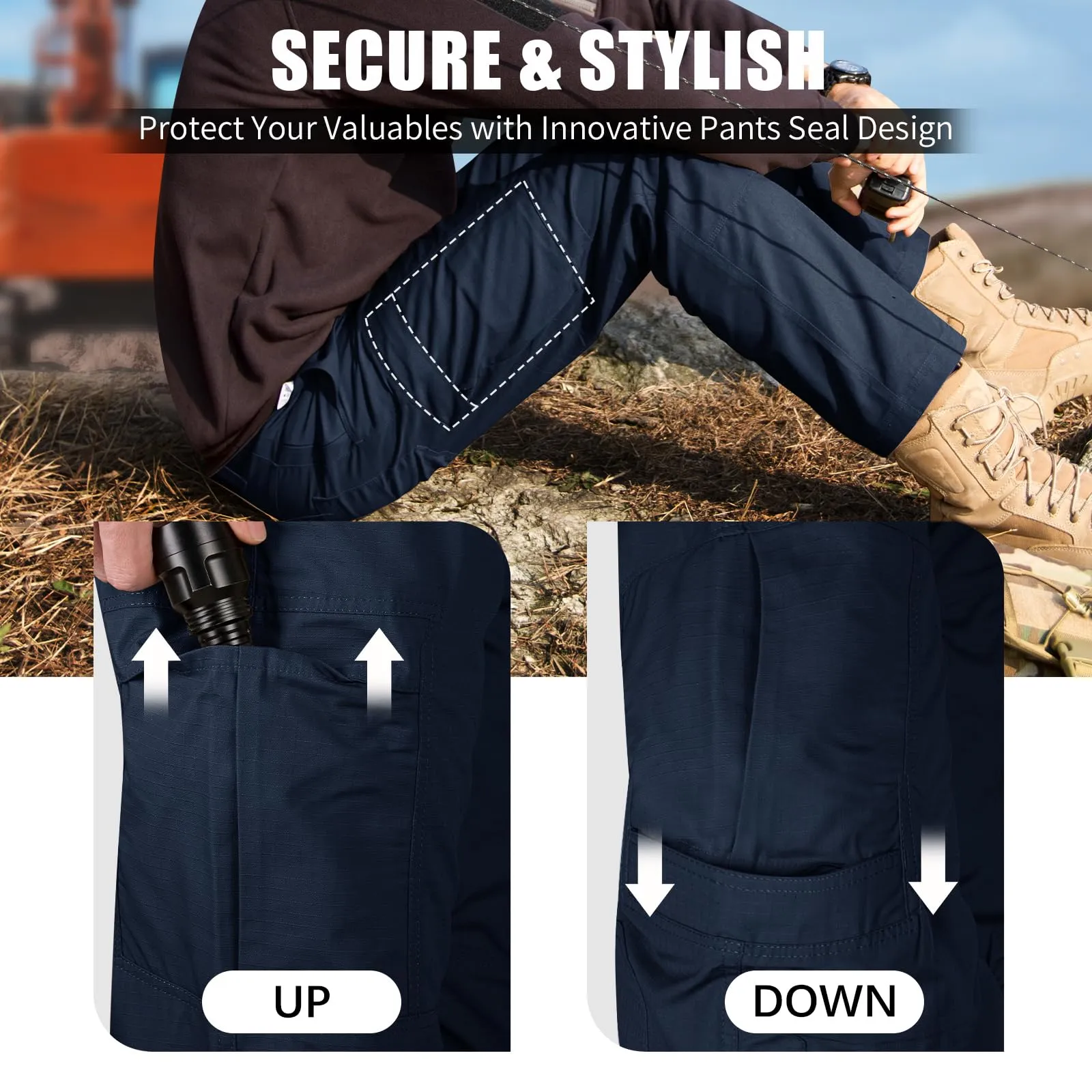 SWIFT Men's Lightweight Ripstop Tactical Pants
