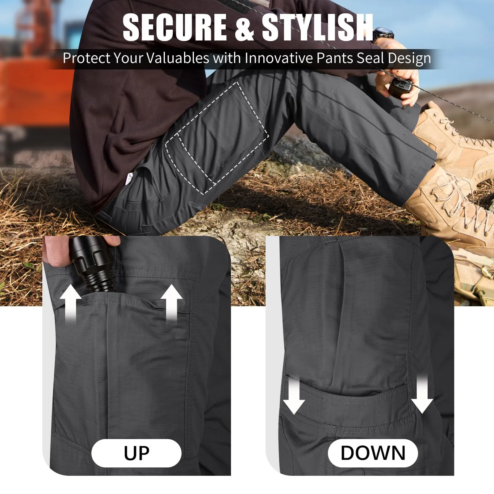 SWIFT Men's Lightweight Ripstop Tactical Pants