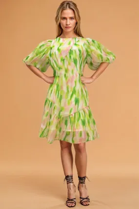 T81107 DRESS (BLUE, GRN)