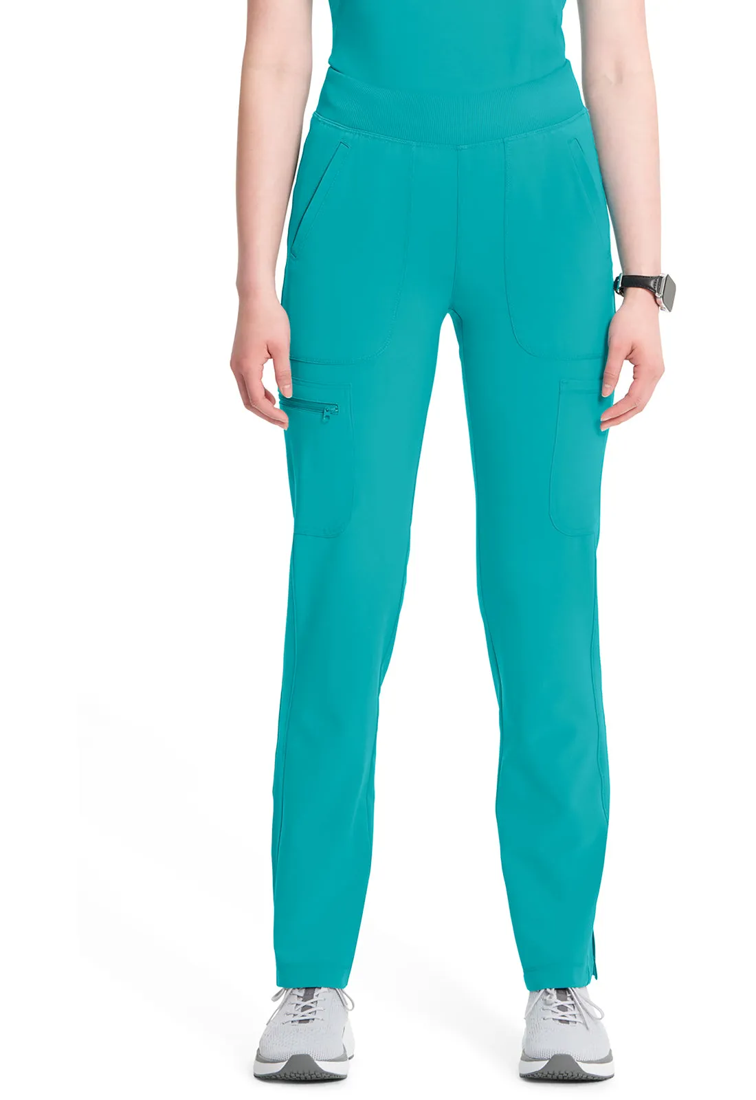 TALL - Cherokee Infinity Women's Mid Rise Tapered Leg Pull-on Scrub Pant CK065AT