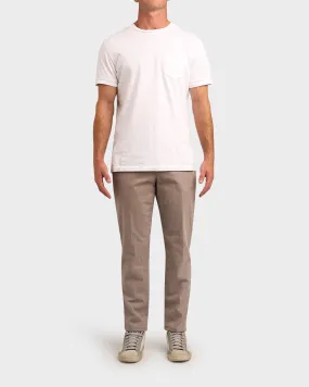 Taupe Cotton Stretch Chinos