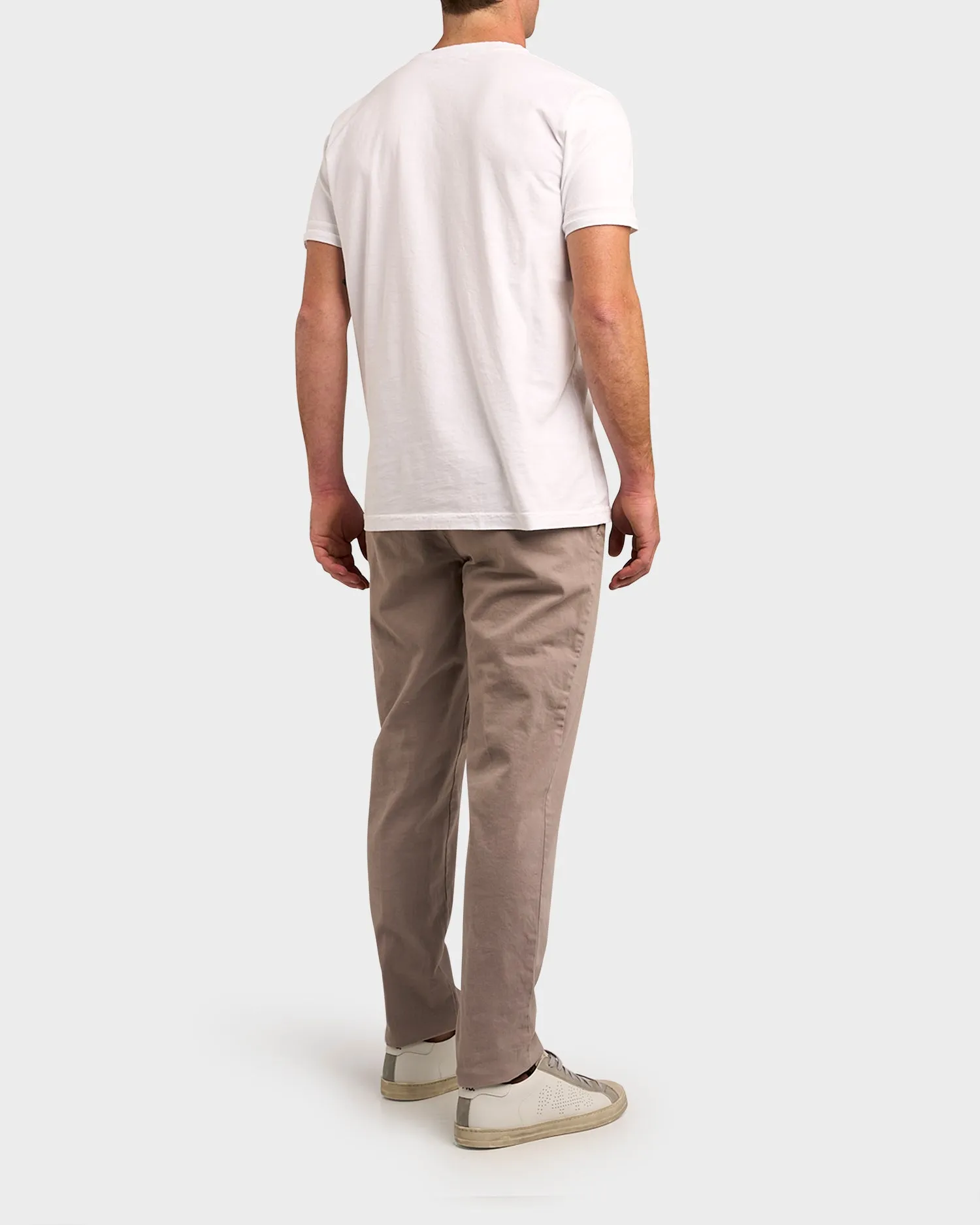 Taupe Cotton Stretch Chinos