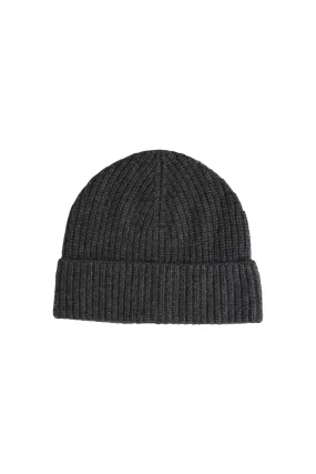 Teresa Charcoal Grey Cashmere Beanie Hat