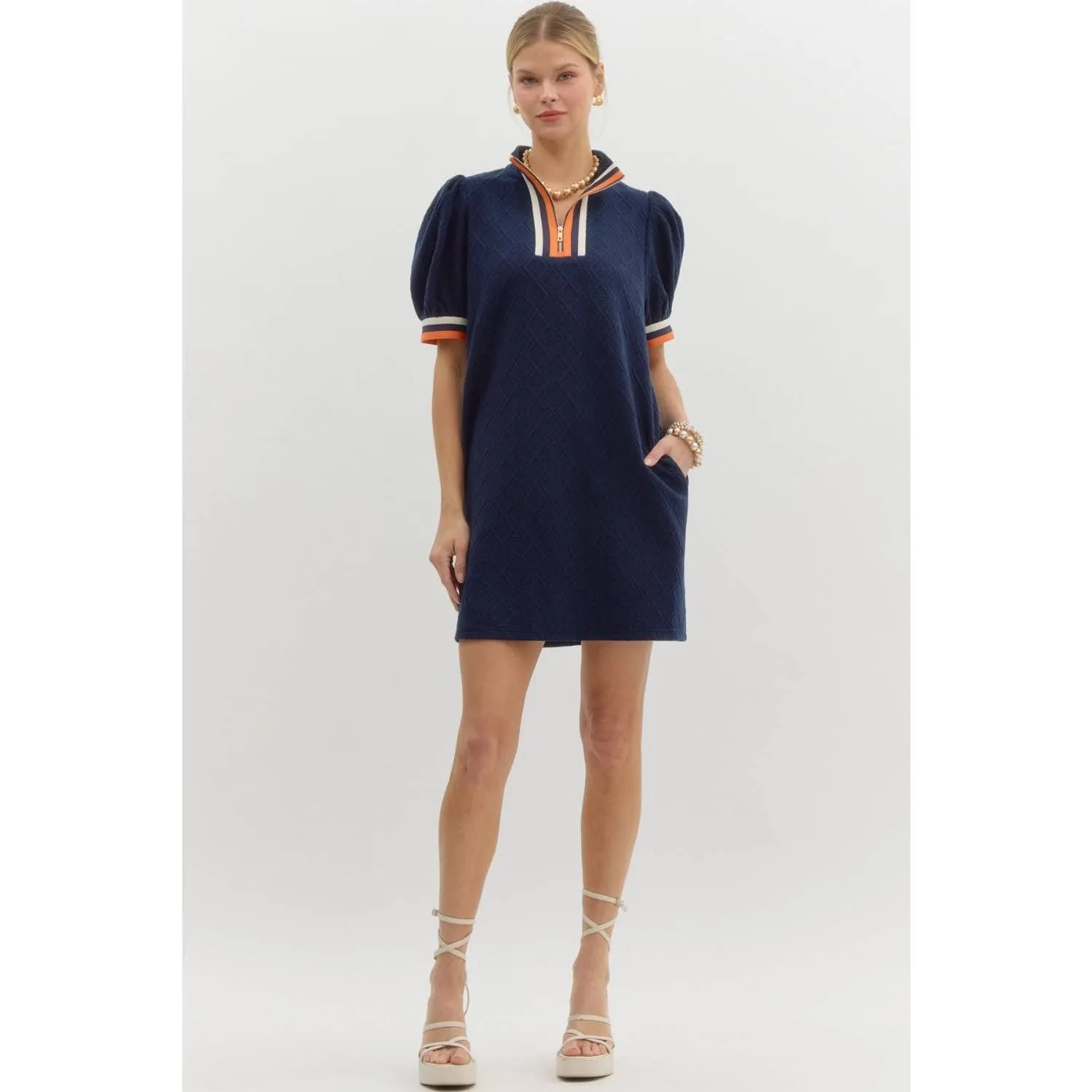 Textured Knit Mini Dress