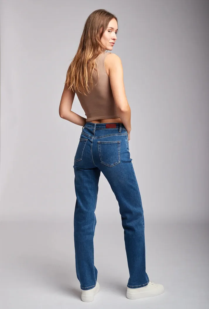 Toxik3 L21274-2 Regular Waist Straight Cut Jeans - Blue