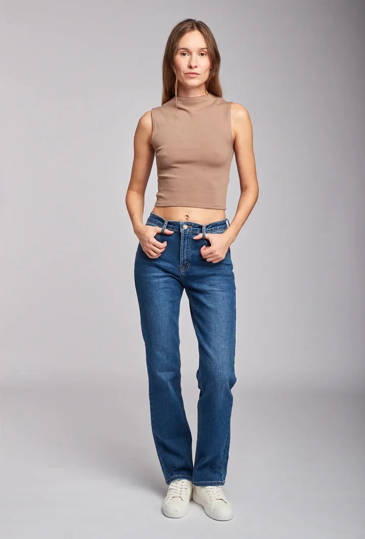 Toxik3 L21274-2 Regular Waist Straight Cut Jeans - Blue