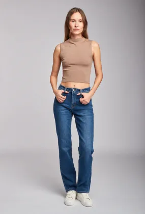 Toxik3 L21274-2 Regular Waist Straight Cut Jeans - Blue