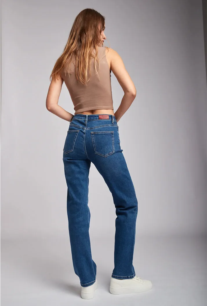 Toxik3 L21274-2 Regular Waist Straight Cut Jeans - Blue