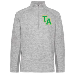 Twiggs Academy - Electrify Coolcore 1.2 Zip Pullover with TA (varsity font) - Athletic Grey