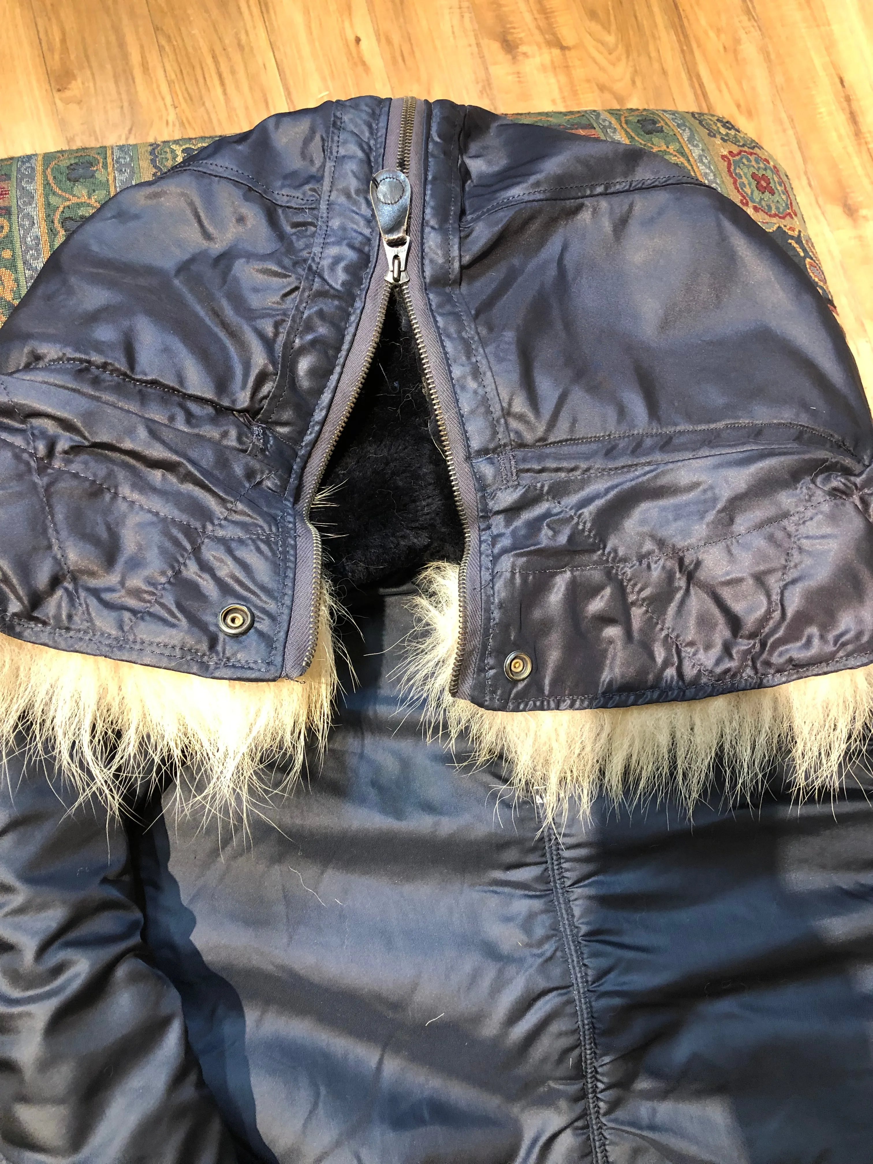 Ultra Rare Vintage 1950’s USAF Flight Jacket with Fur Trimmed Hood, N-2A, Made in USA