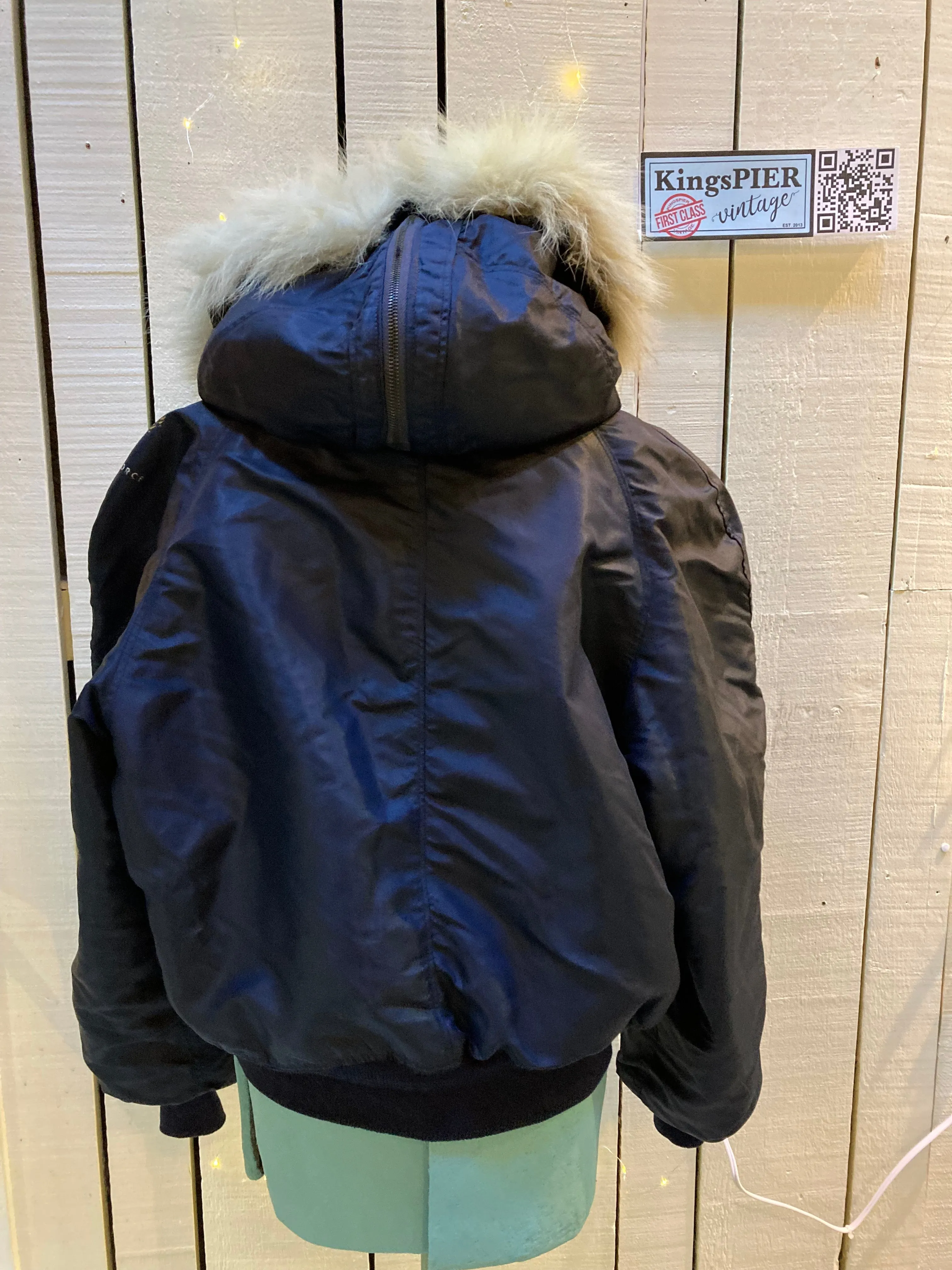 Ultra Rare Vintage 1950’s USAF Flight Jacket with Fur Trimmed Hood, N-2A, Made in USA