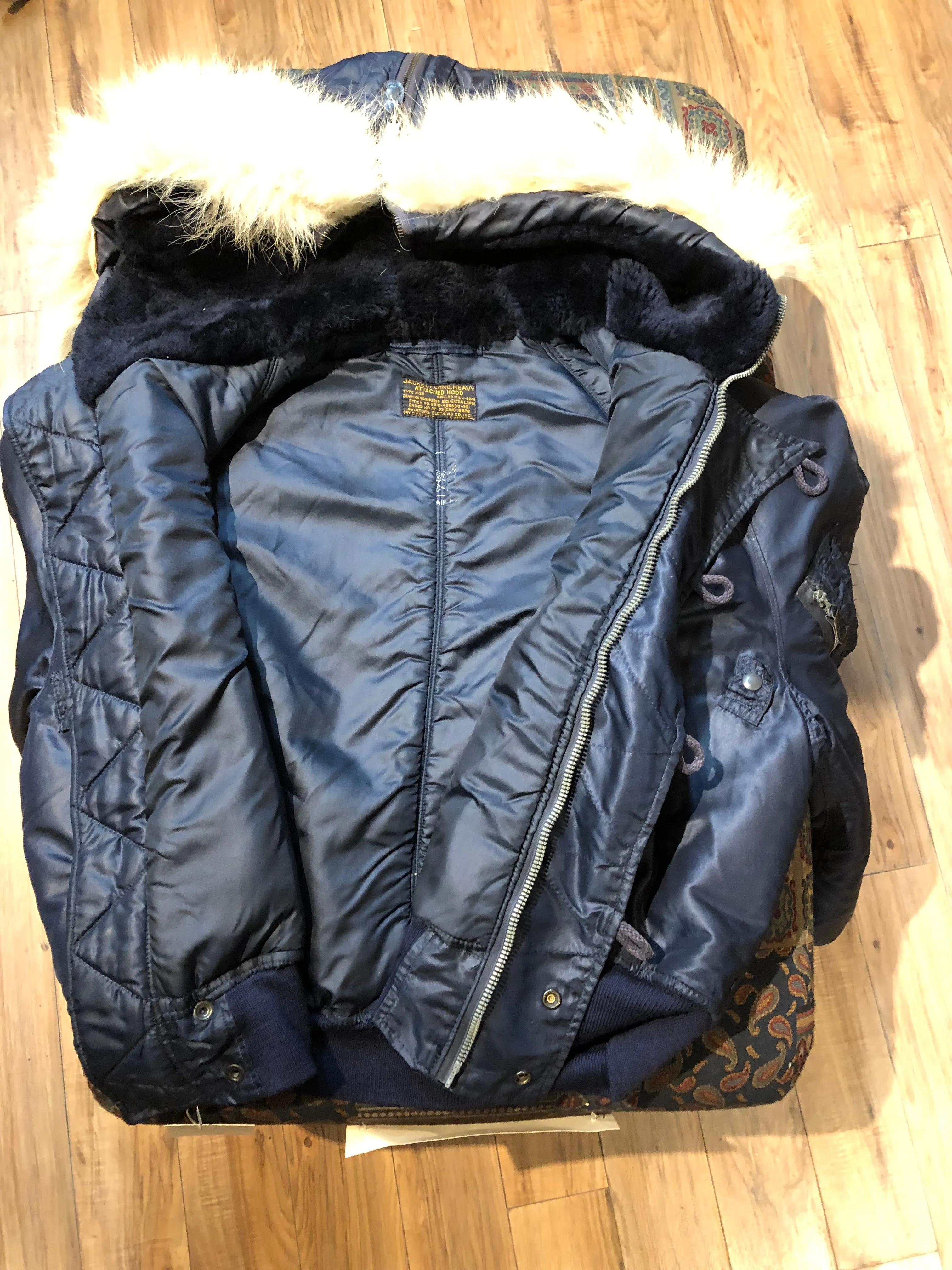 Ultra Rare Vintage 1950’s USAF Flight Jacket with Fur Trimmed Hood, N-2A, Made in USA