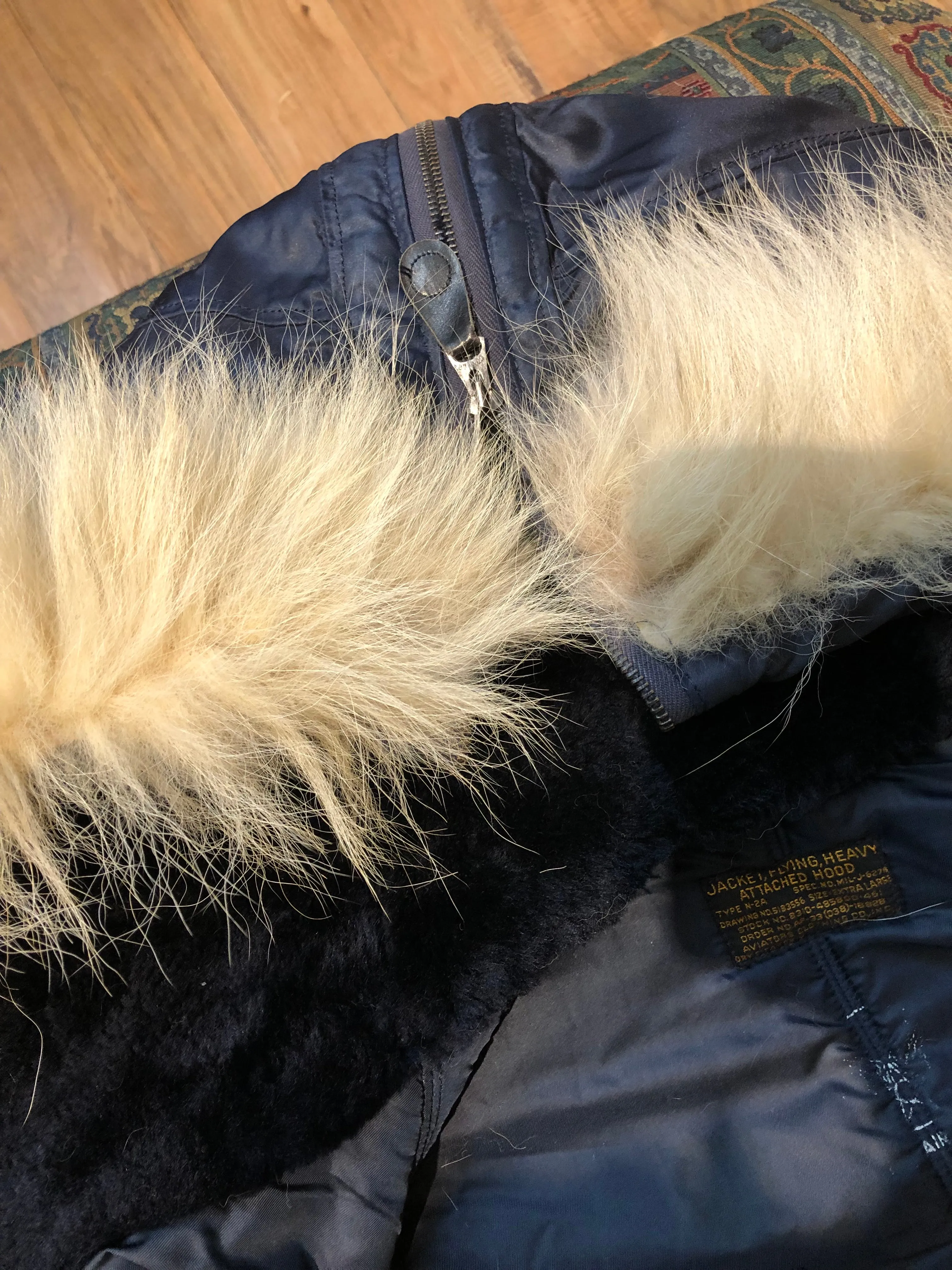Ultra Rare Vintage 1950’s USAF Flight Jacket with Fur Trimmed Hood, N-2A, Made in USA