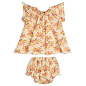 Vintage Floral Dress and Bloomer Set