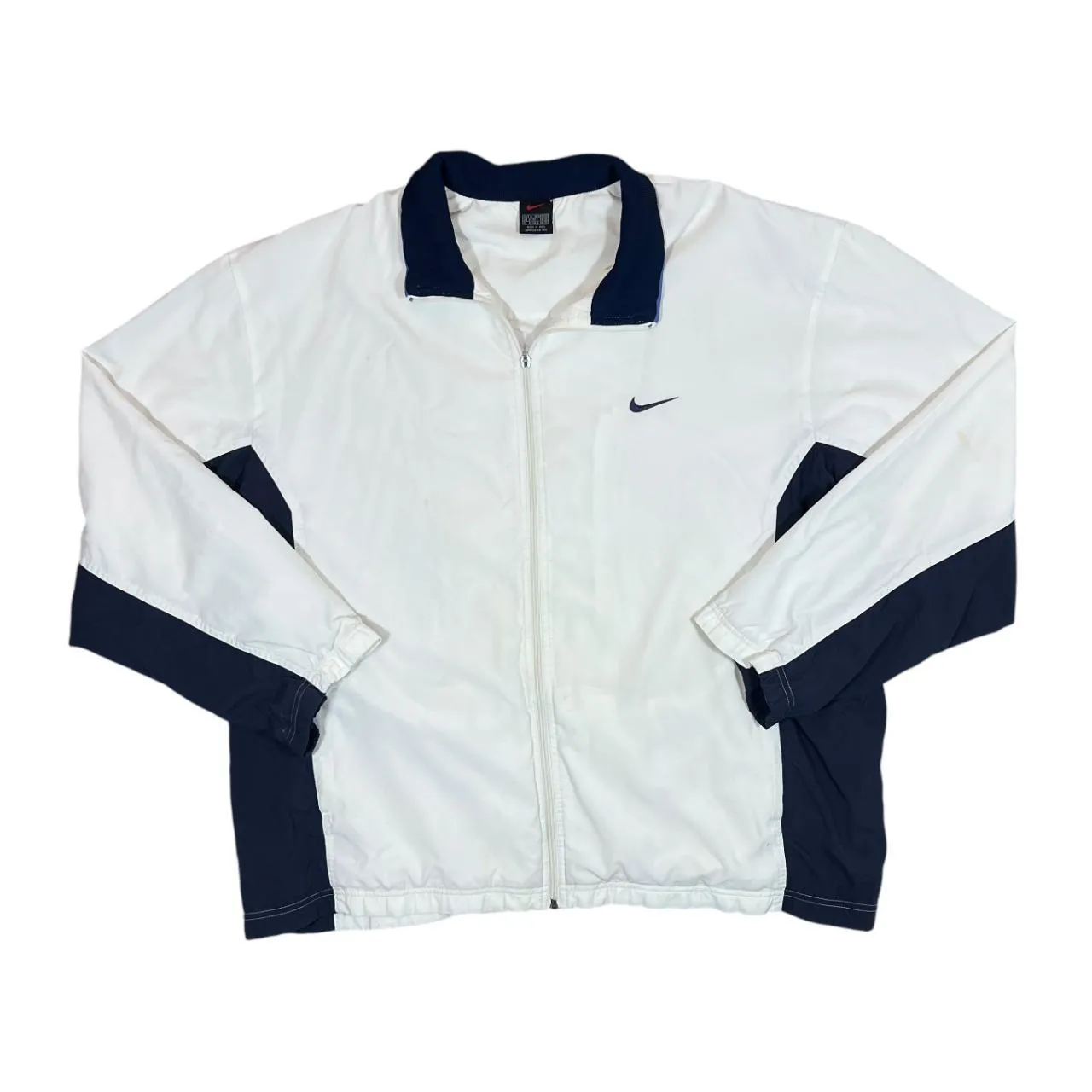 Vintage NIKE Embroidered Swoosh Logo Colour Bloack Windbreaker Track Jacket