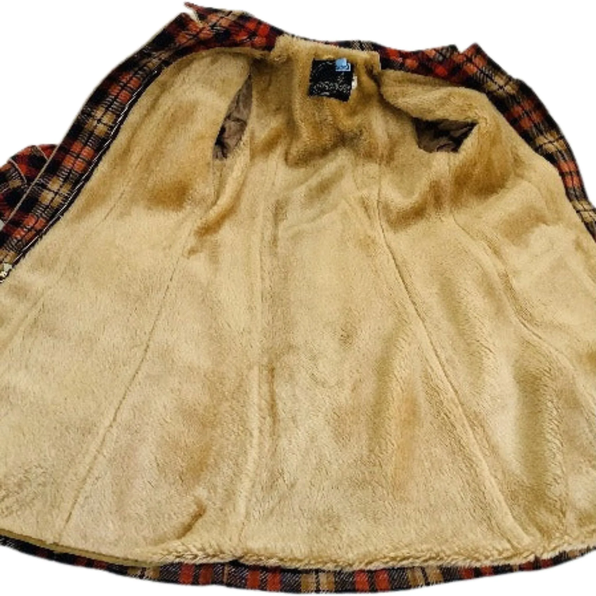 Vintage Plaid Wool Coat