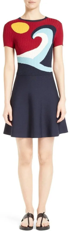 'Waves & Sun' Knit Mini Dress