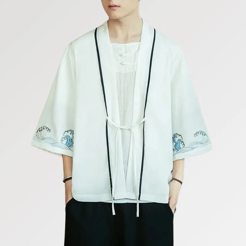 White Kimono Cardigan 'Kanagawa'