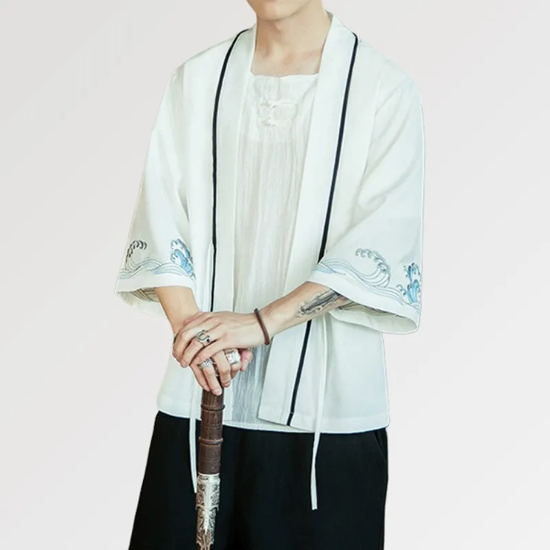 White Kimono Cardigan 'Kanagawa'
