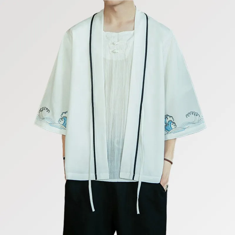 White Kimono Cardigan 'Kanagawa'