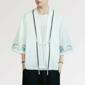 White Kimono Cardigan 'Kanagawa'