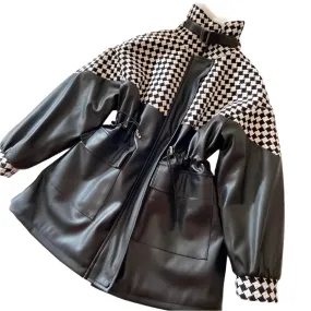 Women's Leather Coats Mid-length Jackets