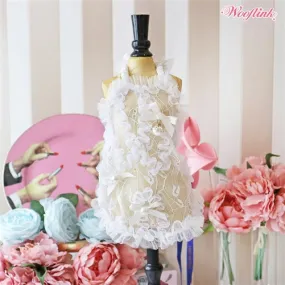 Wooflink Romantic Day Dress - White