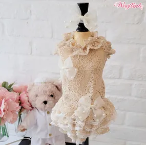 Wooflink Romantic Summer Dress - Almond