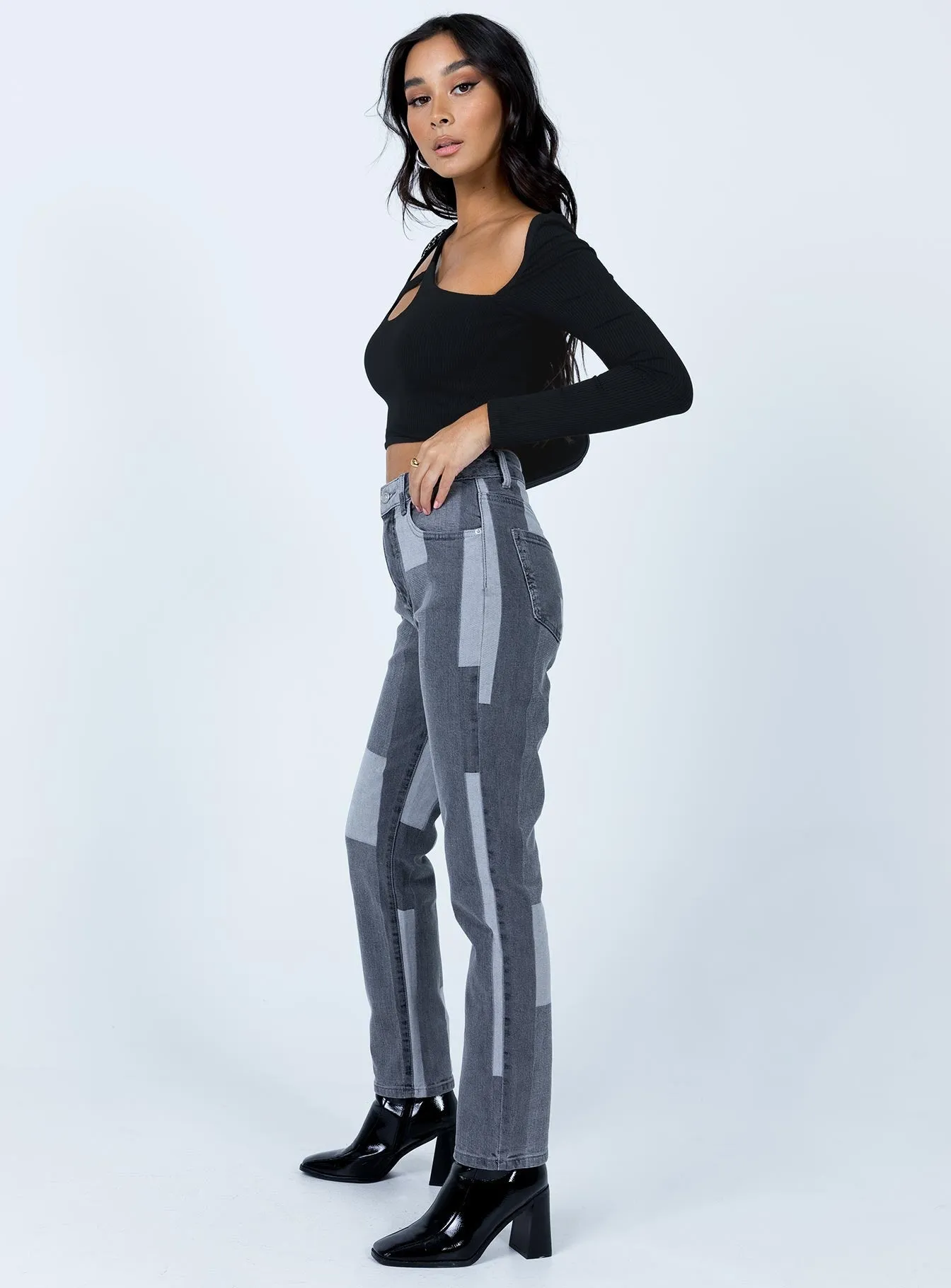 Zahra Denim Jeans Black