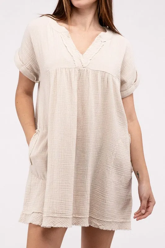Zenana Darling Dress - Gauze Material
